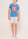 Pijama Curto Marvel 53.05.0032 Juvenil Capitão América Algodão T. 10/14