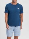 Pijama Curto Mensageiro Dos Sonhos 0132095 Masculino Listrado Algodão T. M/GG Pijama Curto Mensageiro Dos Sonhos 0132095 Masculino Listrado Algodão T. M/GG
