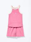 Pijama Curto Regata Hering 56YZ Infantil Canelado Algodão T. 04/10