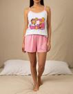 PIJAMA DE ALCINHA FEMININO ESTAMPADO NEW PRINCESS Cor:RosaTamanho:GG