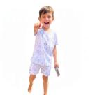 Pijama de colorir infantil desenhar para menino verão curto