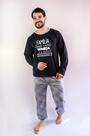 Pijama de familia masculino inverno pai