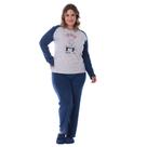 Pijama De Inverno Feminino Plus Size Plush Tamanho Especial
