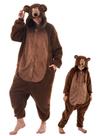 Pijama de macacão GONAAP Brown Bear Unissex para adultos Cosplay S