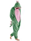 Pijama de macacão JUOLOET, fantasia de dinossauro adulto unissex, verde Pijama de macacão JUOLOET, fantasia de dinossauro adulto unissex, verde
