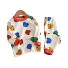 Pijama De Manga Longa Para Menino, Leve, Confortável, Design Fofo, Roupa De Dormir Infantil