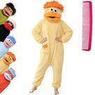 Pijama de pelúcia Brrioe Funny Big Mouth Monster Plush Fleece