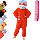 Pijama de pelúcia Brrioe Funny Big Mouth Monster Plush Fleece