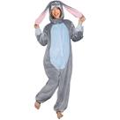 Pijama de pelúcia Onesie OLAOLA Bunny para adultos unissex com animais cinza