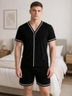 Pijama de Verão Masculino Manga Curta Short Adulto de Calor - c7 SABINO