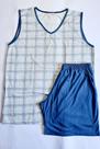 Pijama docemel masculino G cavado xadrez azul