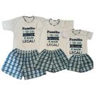 Pijama família 3 pcs-TUDO IGUAL