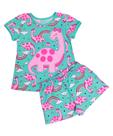 pijama fem . 4-8 kyly dino