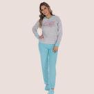 Pijama Feminino Adulto Plush Quente Estampado - Victory