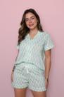 Pijama Feminino Americano Curto Folhas