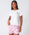 Pijama Feminino Babado Gato Marisa Off White-74012