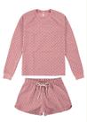 Pijama Feminino Blusa Manga Longa e Short Malwee Ref. 84861