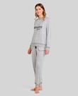 Pijama Feminino Bordado Macio Cinza Lohe Pijama Feminino Bordado Macio Cinza Lohe