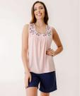 Pijama Feminino Bordado Marisa Rosa-91052