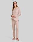 Pijama Feminino Canelado Macio Bege Lohe
