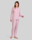 Pijama Feminino Canelado Macio Rosa Queimado Lohe