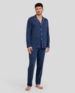 Pijama Feminino Caxemira Macio Azul Marinho Lohe