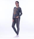 Pijama Feminino Com Estampa Escrita Calça Listra Lateral Danka 8585