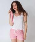 Pijama Feminino Corações Sem Manga Marisa Rosa-72008