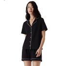 Pijama Feminino Curto Botões Hering - Preto