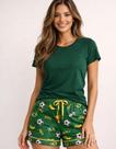 Pijama Feminino Curto Camiseta e Short Doll Tecido Suede Premium Toque Macio Pijama Feminino Curto Camiseta e Short Doll Tecido Suede Premium Toque Macio