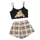 Pijama Feminino Curto Sexy Estampado Personagem Verão Alça