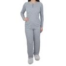 Pijama Feminino Danka Coração Cinza Mescla - 01205