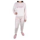 Pijama Feminino Danka Fleece Poa Xadrez Rosa Claro - 0120