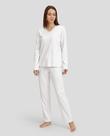 Pijama Feminino de Cetim com Renda Macio Marfim Lohe Pijama Feminino de Cetim com Renda Macio Marfim Lohe