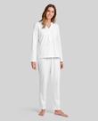 Pijama Feminino de Cetim com Renda Marfim Lohe