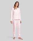 Pijama Feminino de Cetim com Renda Rosa Lohe