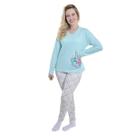 Pijama feminino de inverno canelado Sweet Victory