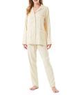 Pijama Feminino em Cetim Jacquard com Viés Champanhe Lohe