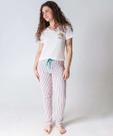 Pijama Feminino Estampa Croissant Marisa Off White-17035