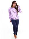Pijama Feminino Estampado Manga Comprida Outono Inverno Pijama Feminino Estampado Manga Comprida Outono Inverno