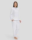 Pijama Feminino Fechado com Estampa de Corações Macio Azul Celeste Lohe Pijama Feminino Fechado com Estampa de Corações Macio Azul Celeste Lohe
