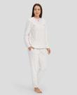 Pijama Feminino Fechado com Estampa de Corações Macio Rosa Lohe