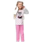 Pijama feminino infantil inverno algodão blusa calça tam 08
