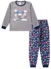 Pijama Feminino Infantil Menina Inverno em Meia Malha Estampado