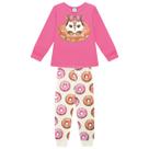 Pijama Feminino Inverno Esquilo KYLY Cor:RosaTamanho:2