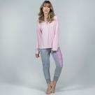 Pijama Feminino Inverno Malha Calça Moletom Jogger Manga Longa Linha Noite