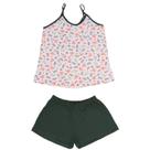 Pijama Feminino Juveni estampado malha confortável
