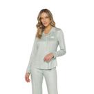 Pijama Feminino Longo Americano em Peach Touch Poá Verde