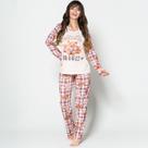 Pijama Feminino Longo Inverno Estampa Animal