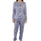 Pijama Feminino Longo Suede Floral Kanto dos Sonhos 9200